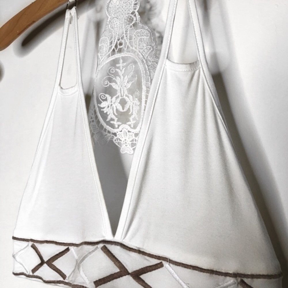 Lace back bralette